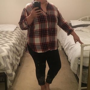 Stylus long sleeve button down